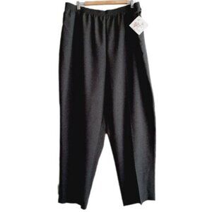 SHELLY DAVID Classic Fit High Waist Pull-on Dress Pants Grey Sz 28 W